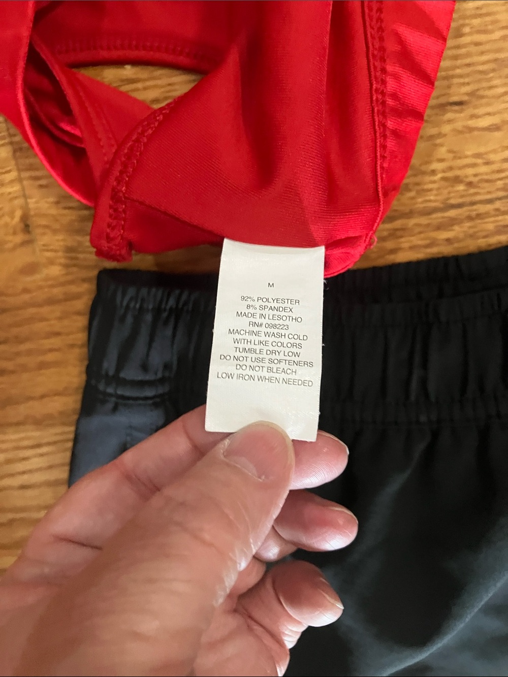 bcg Red and Gray Racerback Low-Support Sport Bras and Lined Black Short Sz M EUC - Picture 6 of 14